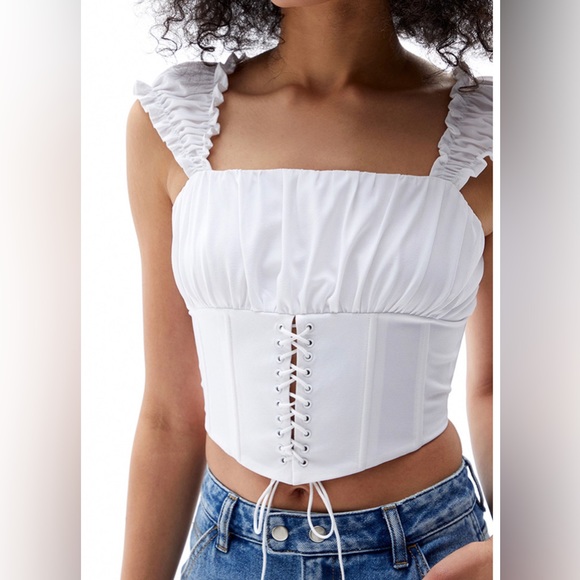 NWT Forever 21 Lace-up Corset Top - Picture 9 of 12